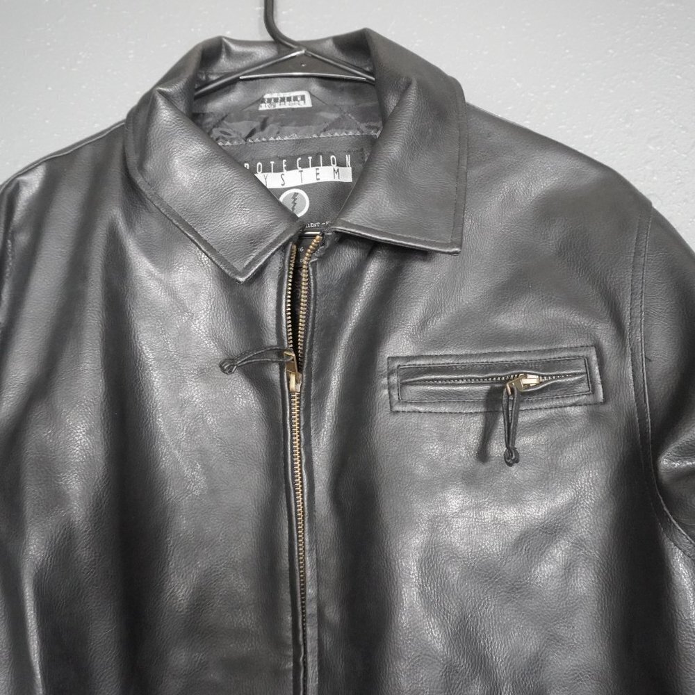 Protection System Womens Black Polyester Zip Up Motorcycle Jacket Size 14/16 - Picture 3 of 8